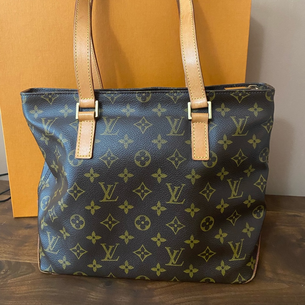 Louis Vuitton canvas monogram cabas piano shoulder bag